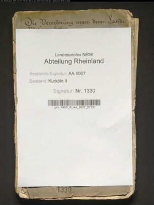 Für die Landmesser des Erzstiftes zu erlassende Verordnungen