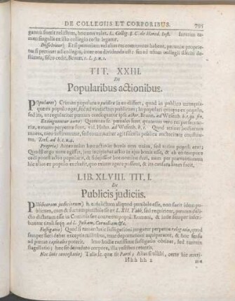 Tit. I. De Publicis judiciis.