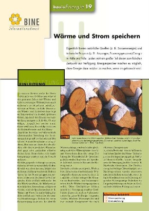 Wärme und Strom speichern.