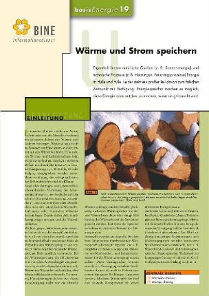 Wärme und Strom speichern.