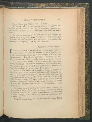 Benavente, premio Nobel