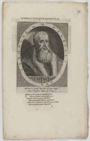 Bildnis des Henricvs, Herzog von Sachsen