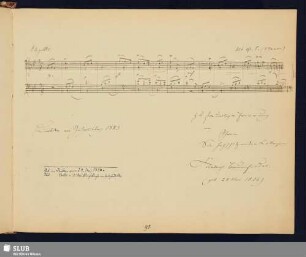 Baumfelder, Friedrich; 1883 [Noten- und Texteintrag]