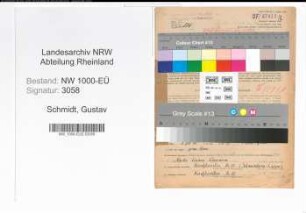 Entnazifizierung Gustav Schmidt, geb. 10.05.1897 (Justizsekretaer)