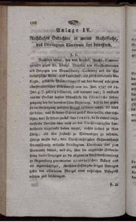 Anlage IV. Rechtliches Gutachten in meiner Rechtssache, das Privilegium Electionis fori betreffend