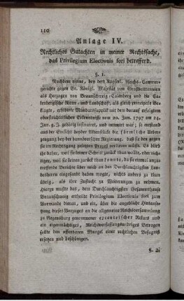 Anlage IV. Rechtliches Gutachten in meiner Rechtssache, das Privilegium Electionis fori betreffend