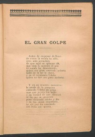 El gran golpe