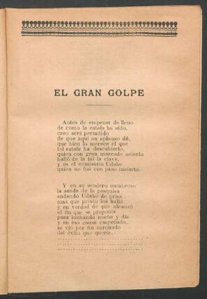El gran golpe