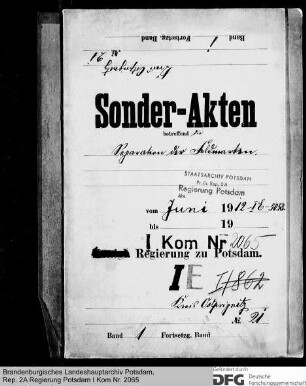Separation der Feldmarken im Kreis Ostprignitz