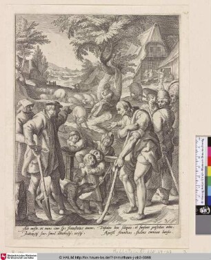 [Der verlorene Sohn arbeitet als Schweinehirt; The prodigal son employed as a swineherd]