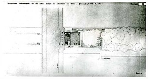 Grund, Peter; Frankfurt; Haus auf der Maininsel neben der Alten Brücke - Lageplan
