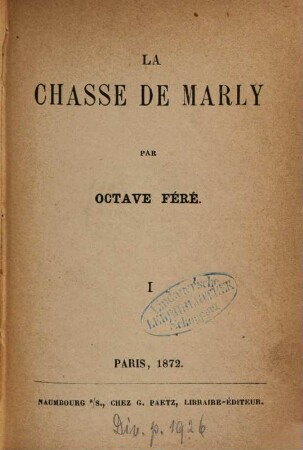La chasse de Marly, 1