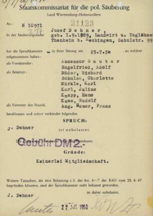 Dehner, Josef