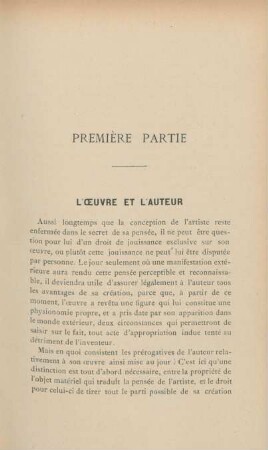 Première partie. L'oeuvre et l'auteur