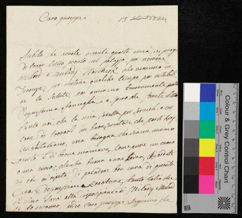 Brief/Handschreiben, italienisch