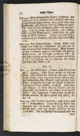 Tab. X. [Beschreibung]; Nro. 443.-459.