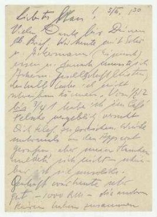 Postkarte von Kurt Heinz Matthies (Karl-Heinz) an Hannah Höch. Leipzig