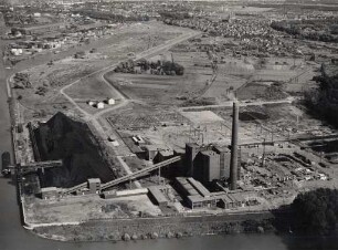 Luftbildaufnahmen von Karlsruhe. Rheinhafen/Rheinstadt - Dampfkraftwerk des Badenwerks