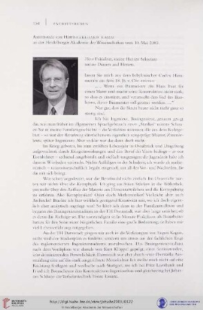 Antrittsrede vom 10. Mai 2003