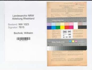 Entnazifizierung Wilhelm Bochnik , geb. 07.08.1894 (Polizeibeamter)