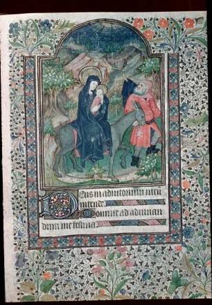 Stundenbuch der Anne von Bretagne — Flucht nach Ägypten, Folio 25 recto