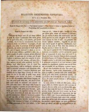 Bullettino archeologico Napoletano. 1. 1842/43 (1843)