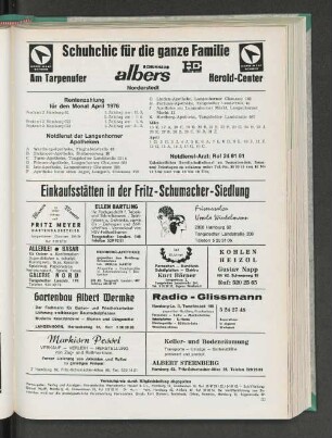 Rentenzahlung für den Monat April 1976