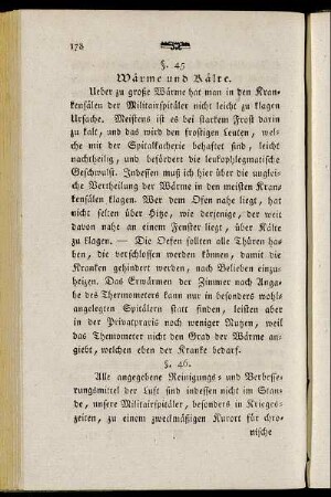 §. 45. Wärme und Kälte. - §. 60. Schaarbock.
