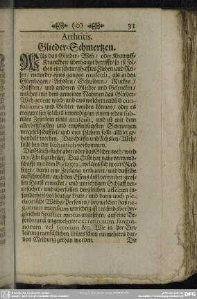Arthritis. Glieder-Schmertzen