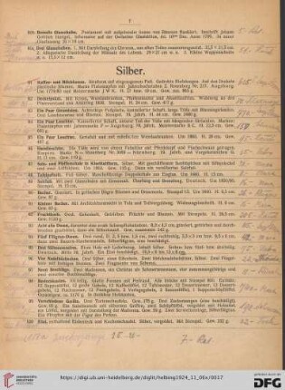 Silber (Nr. 81-103)