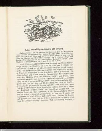 XIII. Verteidigungskämpfe um Origny