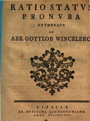 Ratio Statvs Pronvba Advmbrata