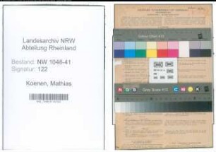 Entnazifizierung Mathias Koenen , geb. 24.02.1907 (Polizist)