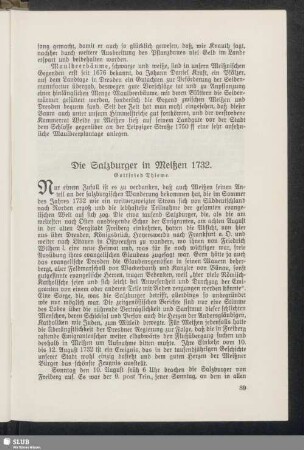 Die Salzburger in Meißen 1732