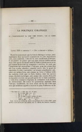 La politique coloniale