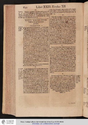 Liber XXII. Titulus XIII.