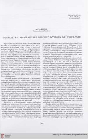 56: "Michael Willmann malarz baroku" : wystawa we Wrocławiu