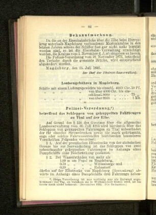Polizei-Verordnung,*)