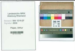 Entnazifizierung Arthur Pieper , geb. 22.10.1905 (Schlosser)