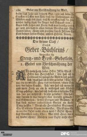 Die dritte Claß [...].
