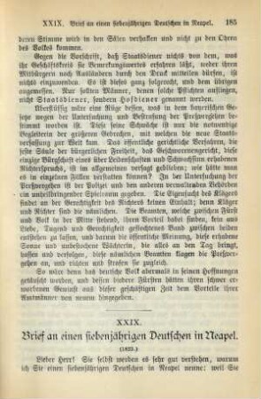 XXIX. Brief an einen siebenjährigen Deutschen in Neapel. (1823.)