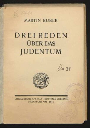 Drei Reden über das Judentum
