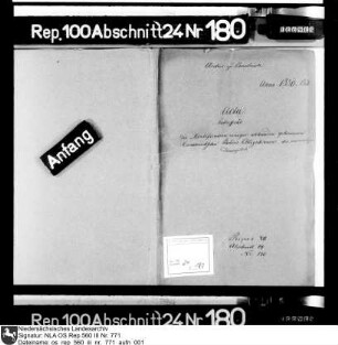 Die Mortifikation einiger abhanden gekommener Osnabrückschen Landesobligationen des vormaligen Domkapitels