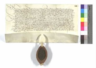 Matheus, Propst des Klosters zu den Wengen, vidimiert das Mandat Kaiser Friedrichs (III.) vom 12. November 1485.