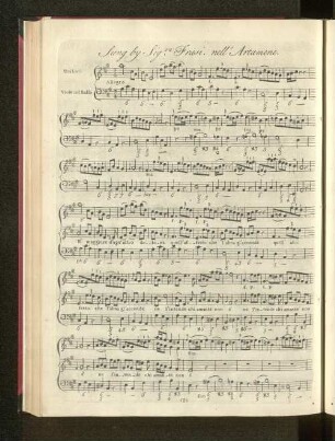 Sung by Sig.ra Frasi nell' Artamene