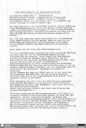 ZIED - (k)ein Schritt zur Entmilitarisierung