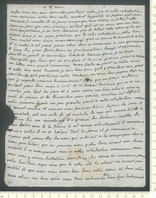 Brief von Marie-Anne Chamisso  an Adelbert von Chamisso