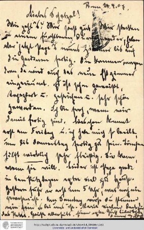 Postkarte vom 24.04.1907