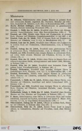 Miniaturen (Nr. 264-287)