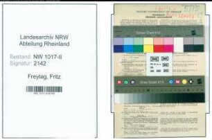 Entnazifizierung Fritz Freytag , geb. 23.11.1901 (Schlosser)